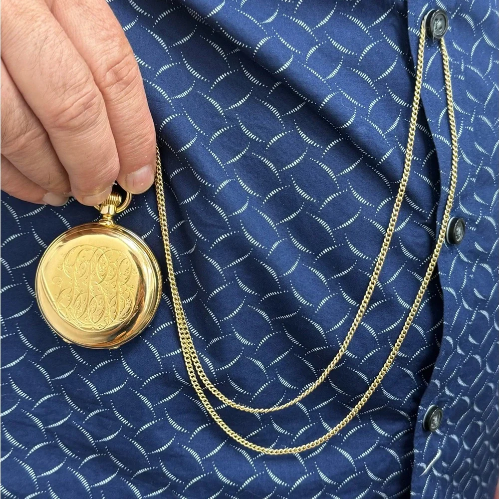 Tiffany & Co. Gold Pocket Watch with White Dial - Picture 8 of 15